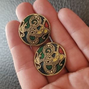 VTG Soldor celtic clip on earrings